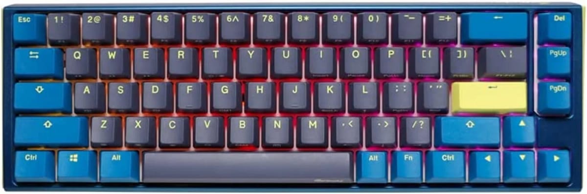 Teclado Mecanico Ducky One 3 Daybreak SF Teclas Azulesvelocidad Interruptor Plateado Ingles Pbt Doble Disparo sin Costuras Estuche Superior Azul Estuc