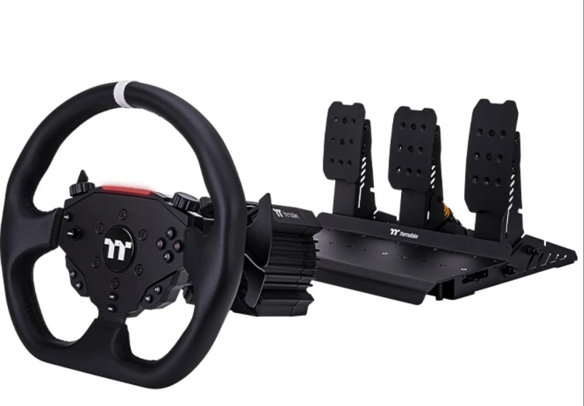 Simulador Thermaltake Bundle G6 Volante Pedalera Triple Drive Racing 6NM 16BITS