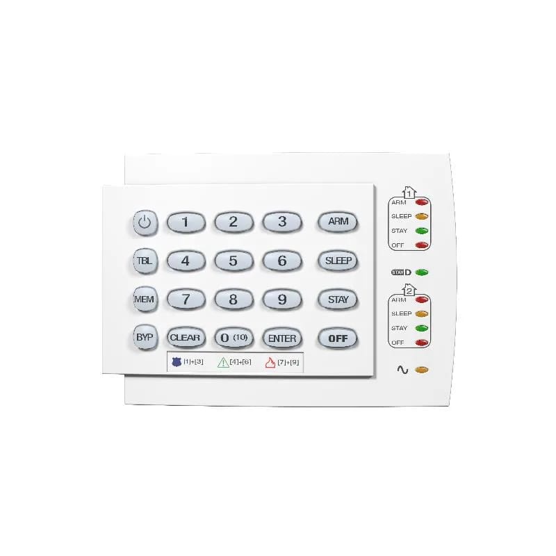 Teclado LED cableado 10 zonas Paradox K10H horizontal para SP/MG