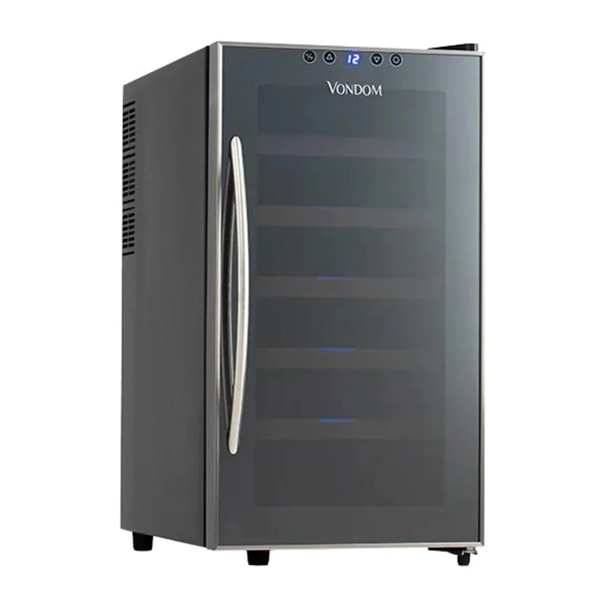 Cava de vinos termoeléctrica Vondom 18ST Línea Acero 18 botellas Negro
