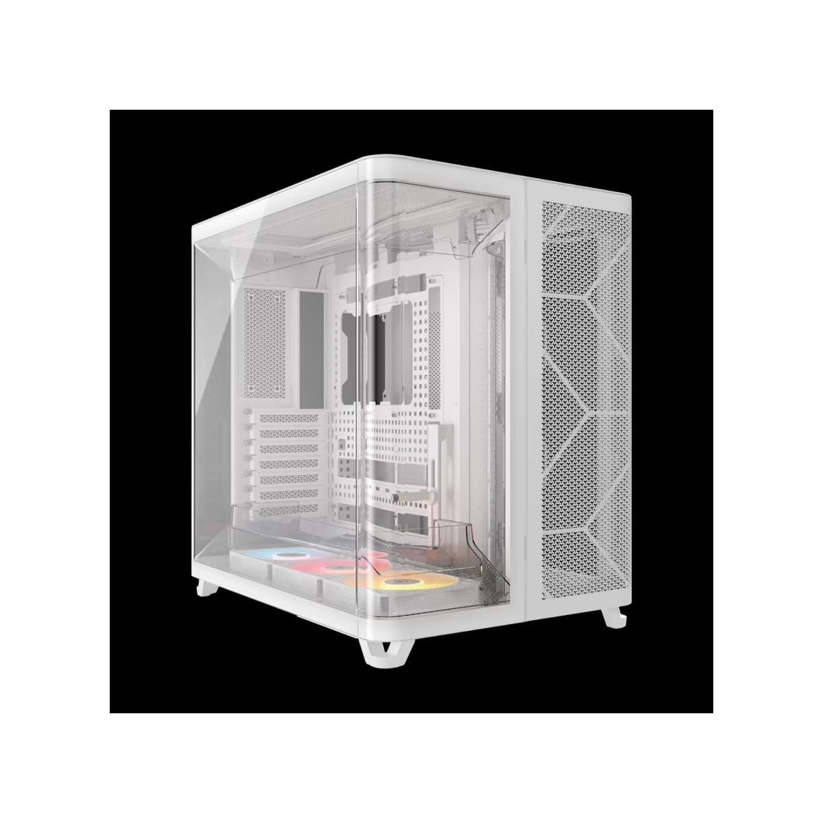 Gabinete CORSAIR ARGB AIR 5400 RS-R Mid Tower con triple cámara Blanco
