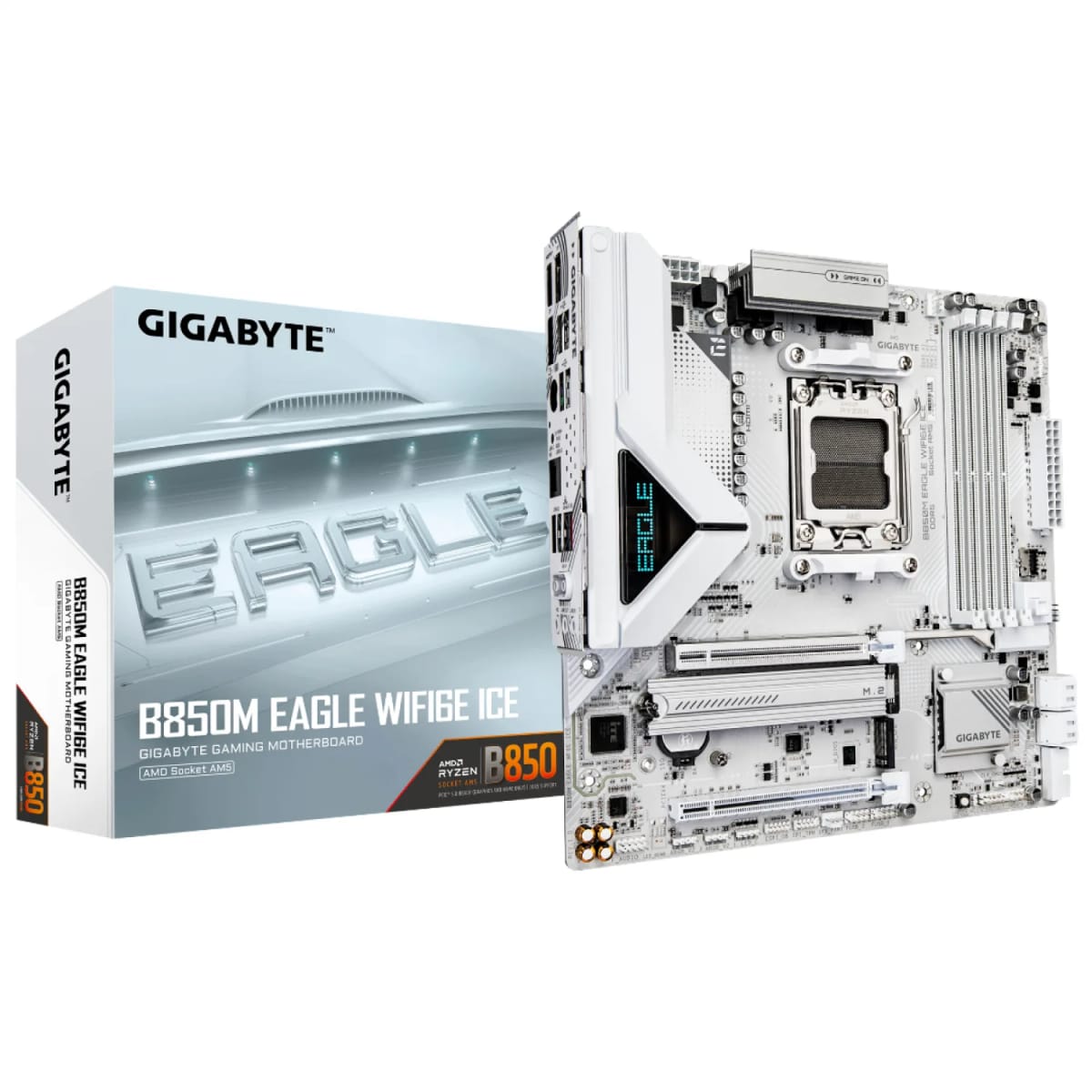 Mother Gigabyte (AM5) B850M Eagle WF6E Ice