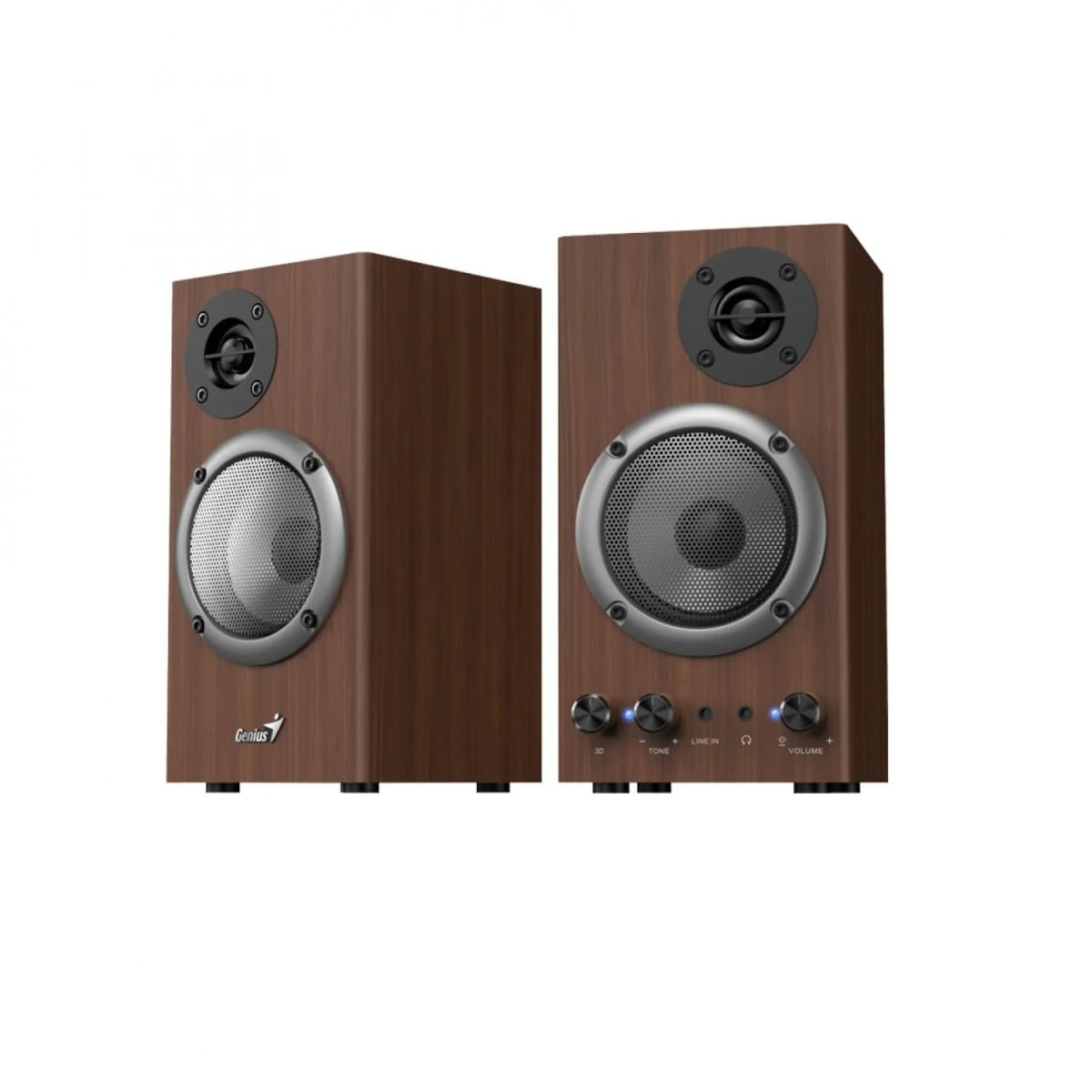 Parlante Genius SP-HF500B Wood 2.0CH Usb-C