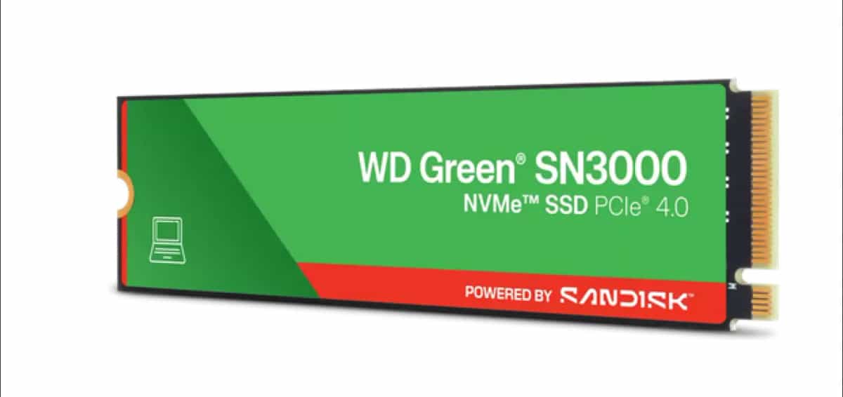 Disco SSD M.2 500GB WD Green SN3000 NVME