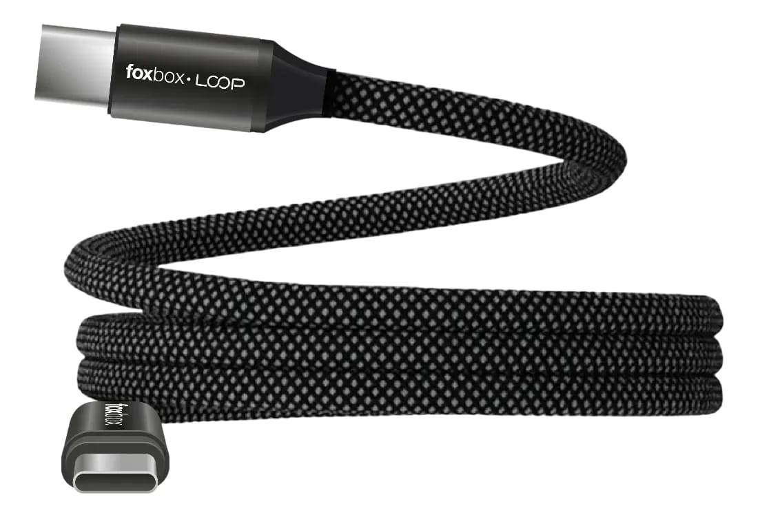 Cable Foxbox Magnético Foxbox Loop Type C a Type C 60W Negro