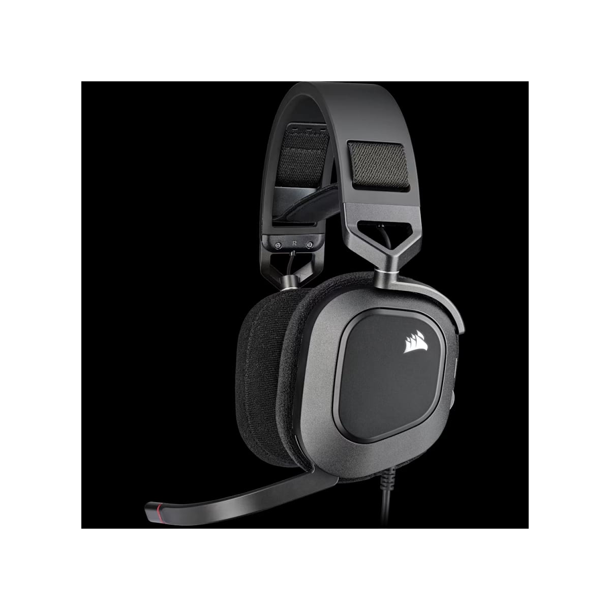 Auricular gaming cableado Corsair HS80 RGB USB, carbón