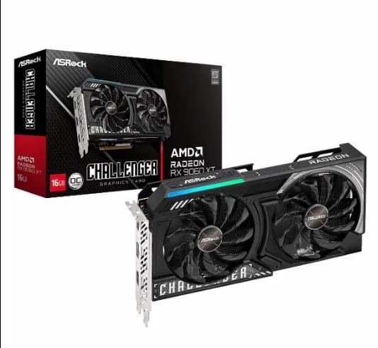 GPU Asrock Radeon RX9060XT Challenger 16GB OC (VG-9060XT CL16GO)