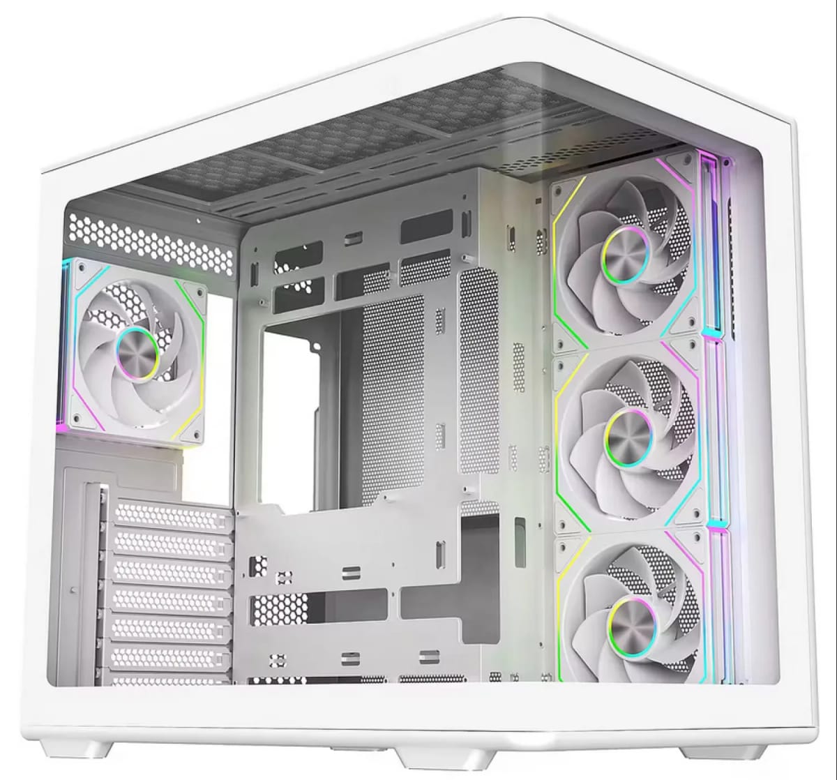 Gabinete Negro, Caja ATX Semitorre con Cristal Tem