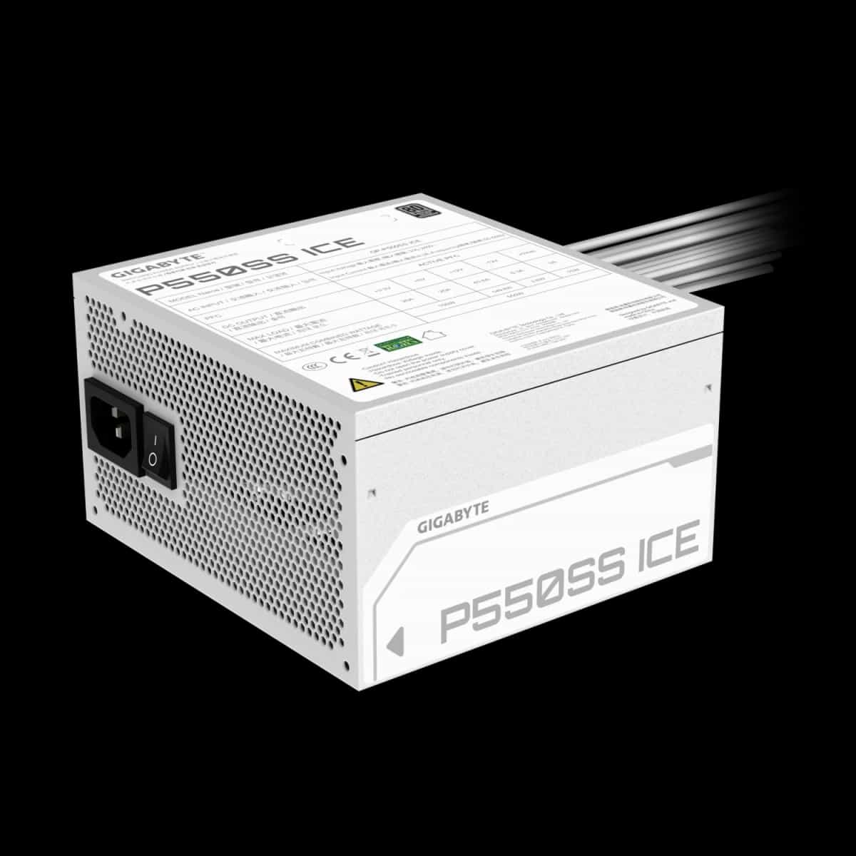 Fuente GIGABYTE P550S 550W 80 PLUS Silver Blanca