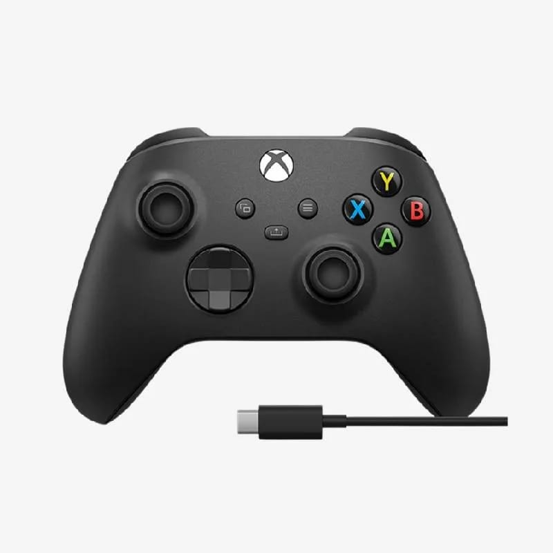 Gamepad Microsoft Xbox 1V8-00016 - Negro Inalámbrico y con Cable para PC