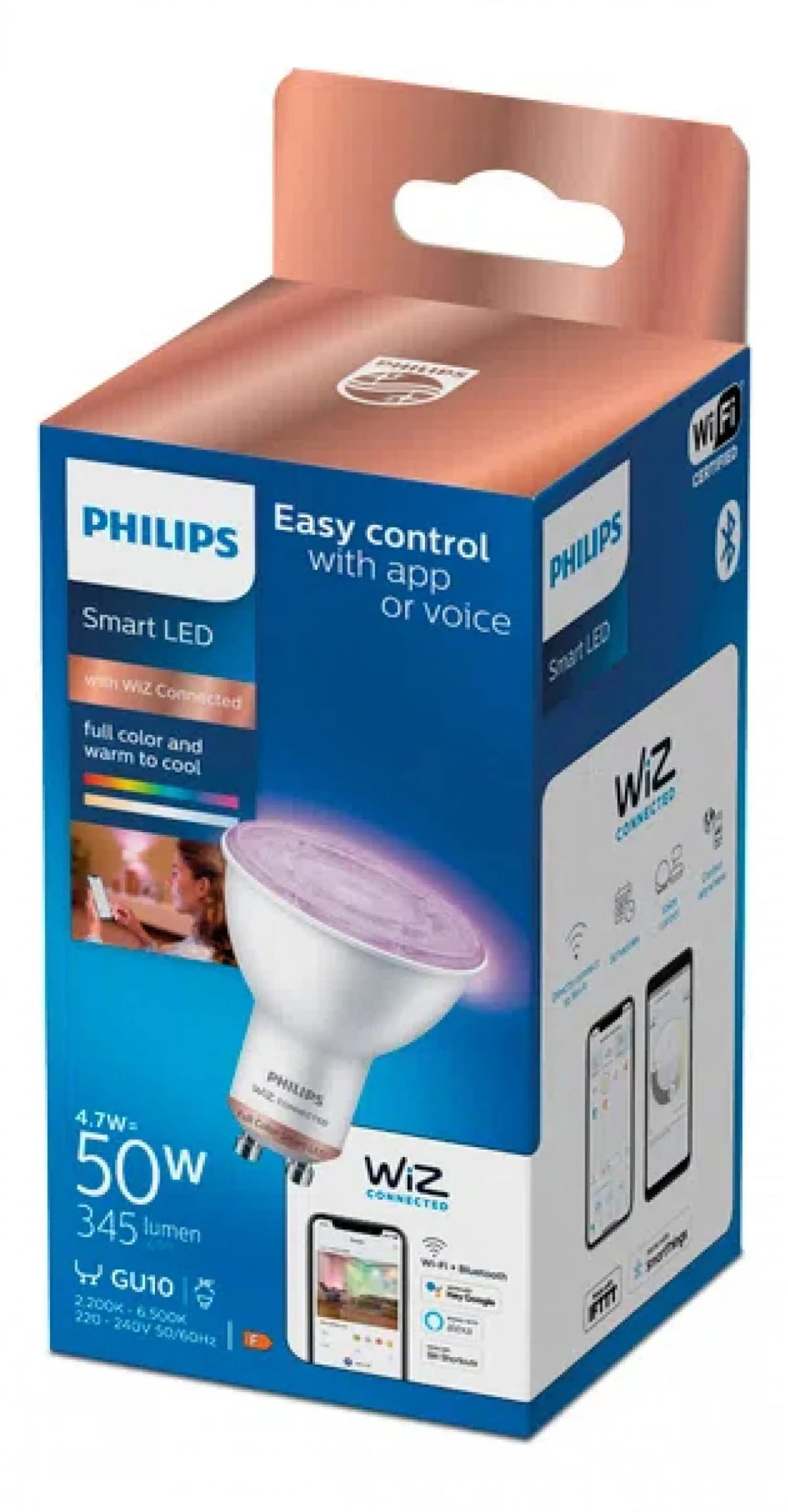 Lampara Philips Wfb RGB 50W GU10 1PF/6