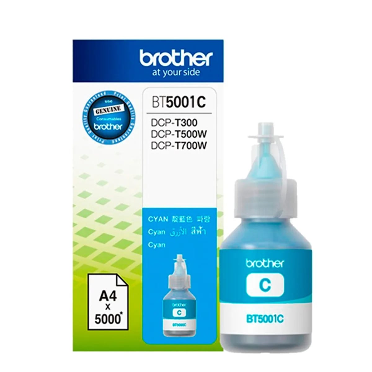 Botella Brother BT-5001 6,000 Pag (Cyan)