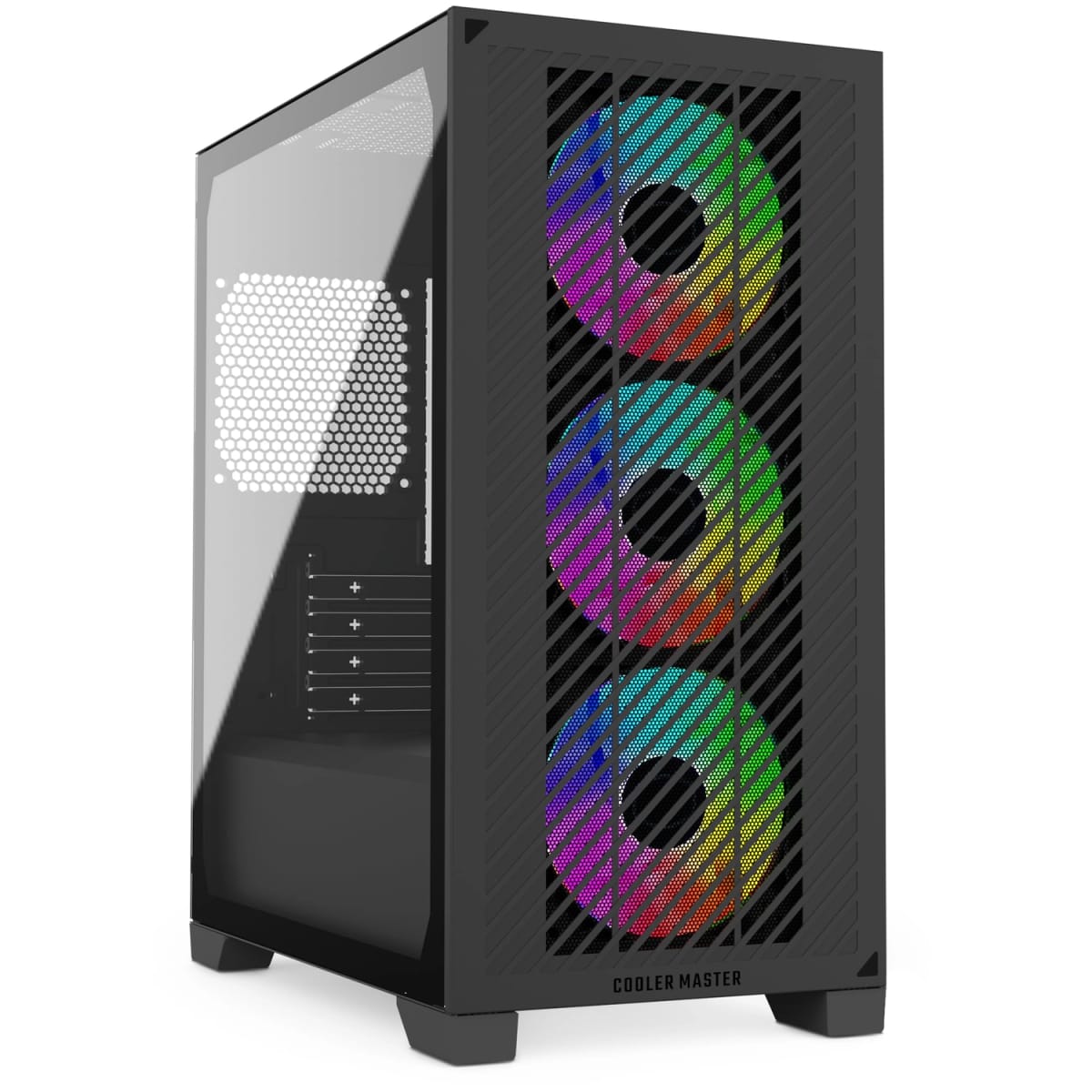 Gabinete Cooler Master Elite 301 Black 3 Fans ARGB sin fuente