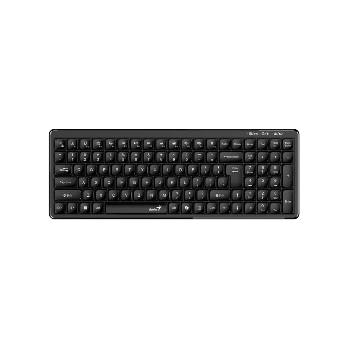 Teclado Genius LuxeMate Q7100 AI SP Black BT+2.4GHZ, KB