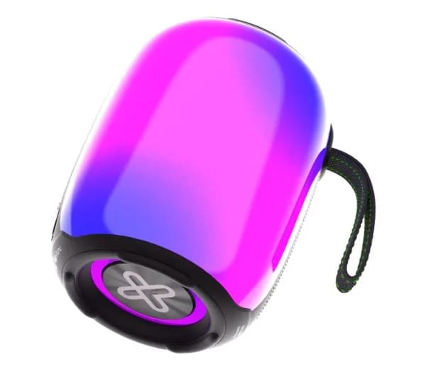 Parlante Klipxtreme Zoundfire Portátil Stereo True BT LED Light 16HS - 12W - IPX6 RGB (KBS-250BK)