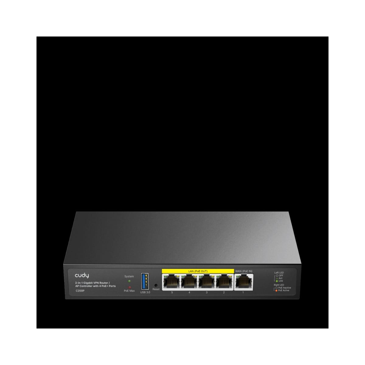 Router Cudy C200P Gigabit VPN AP 4 puertos PoE