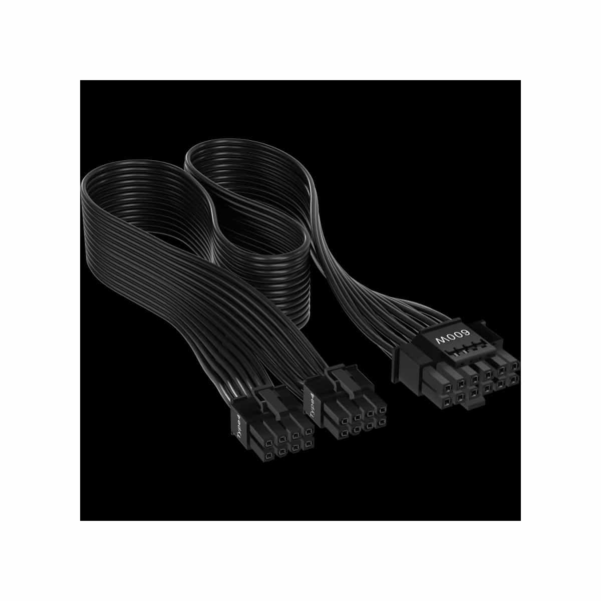 Cable de alimentación de PSU de tipo 4 PCIe 5.1 12V-2x6 de 600 W