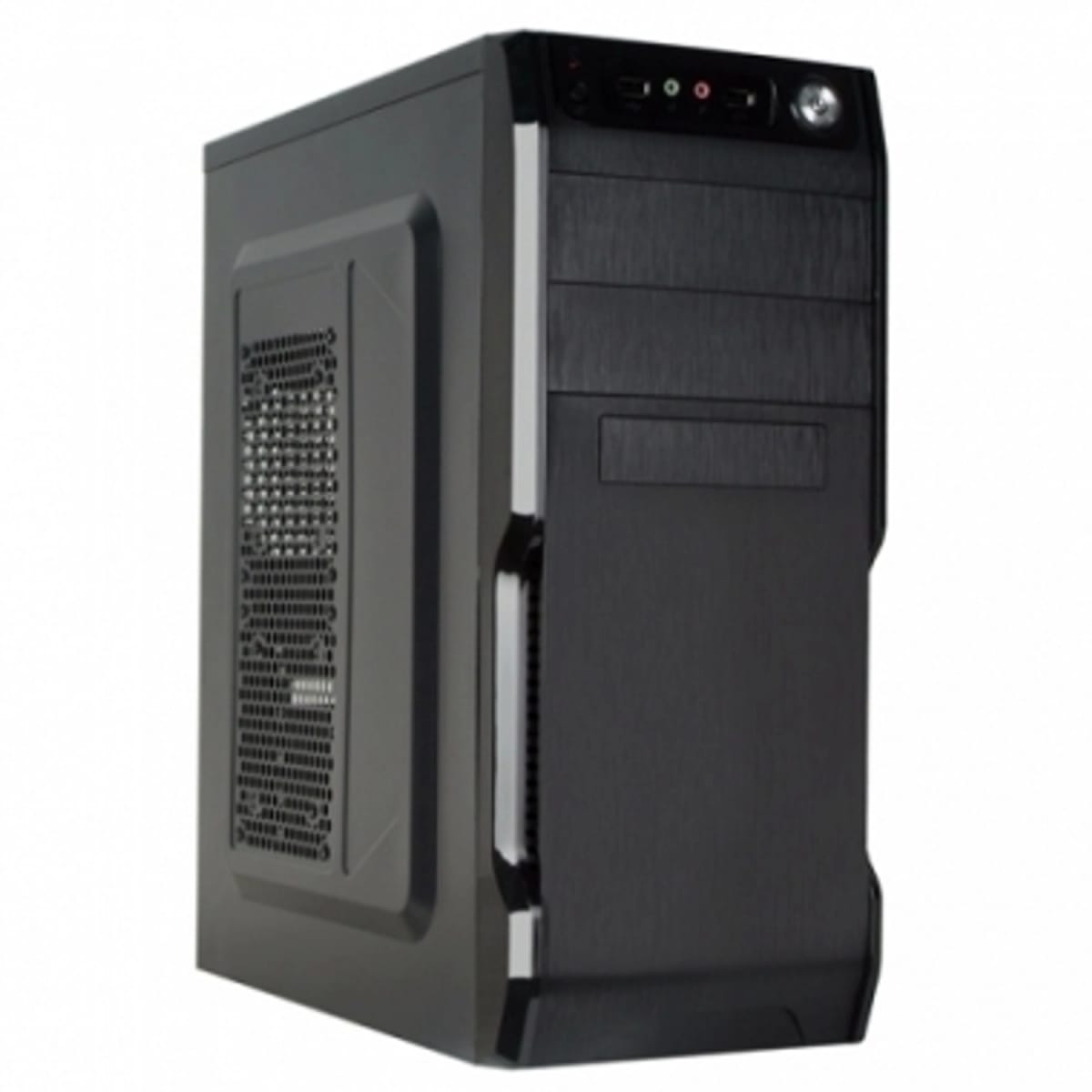 Gabinete CROMAX 2801 Kit Teclado Mouse Mid Tower con Fuente 600W Black
