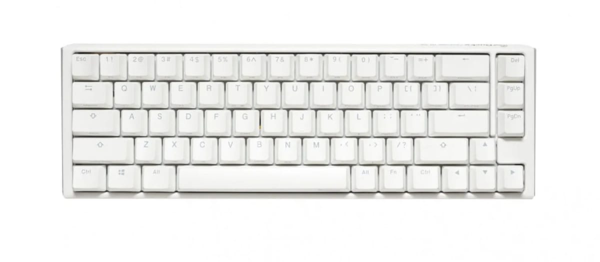 Teclado Mecanico Ducky One 3 SF Teclas Blancas Interruptor Marron Ingles Pbt Doble Disparo sin Costuras