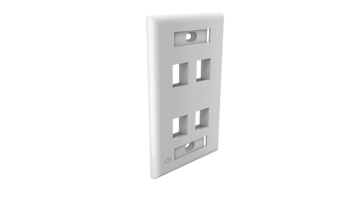 Faceplate Furukawa 4 Pos Blanco- Glossy