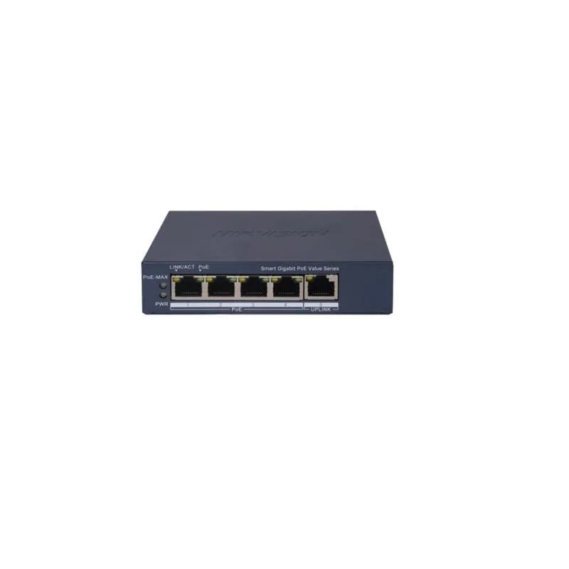 Switch PoE Hikvision 4 puertos Gigabit PoE + 1 uplink DS-3E1505P-EI