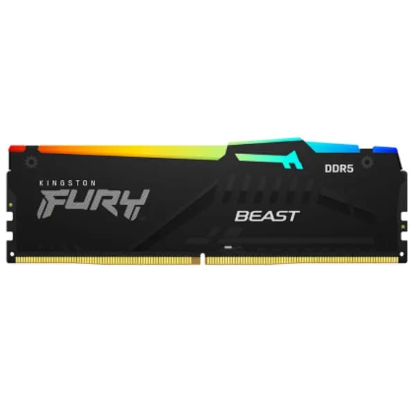 Memoria RAM Kingston 16GB DDR5 6400Mhz Fury Beast RGB para PC