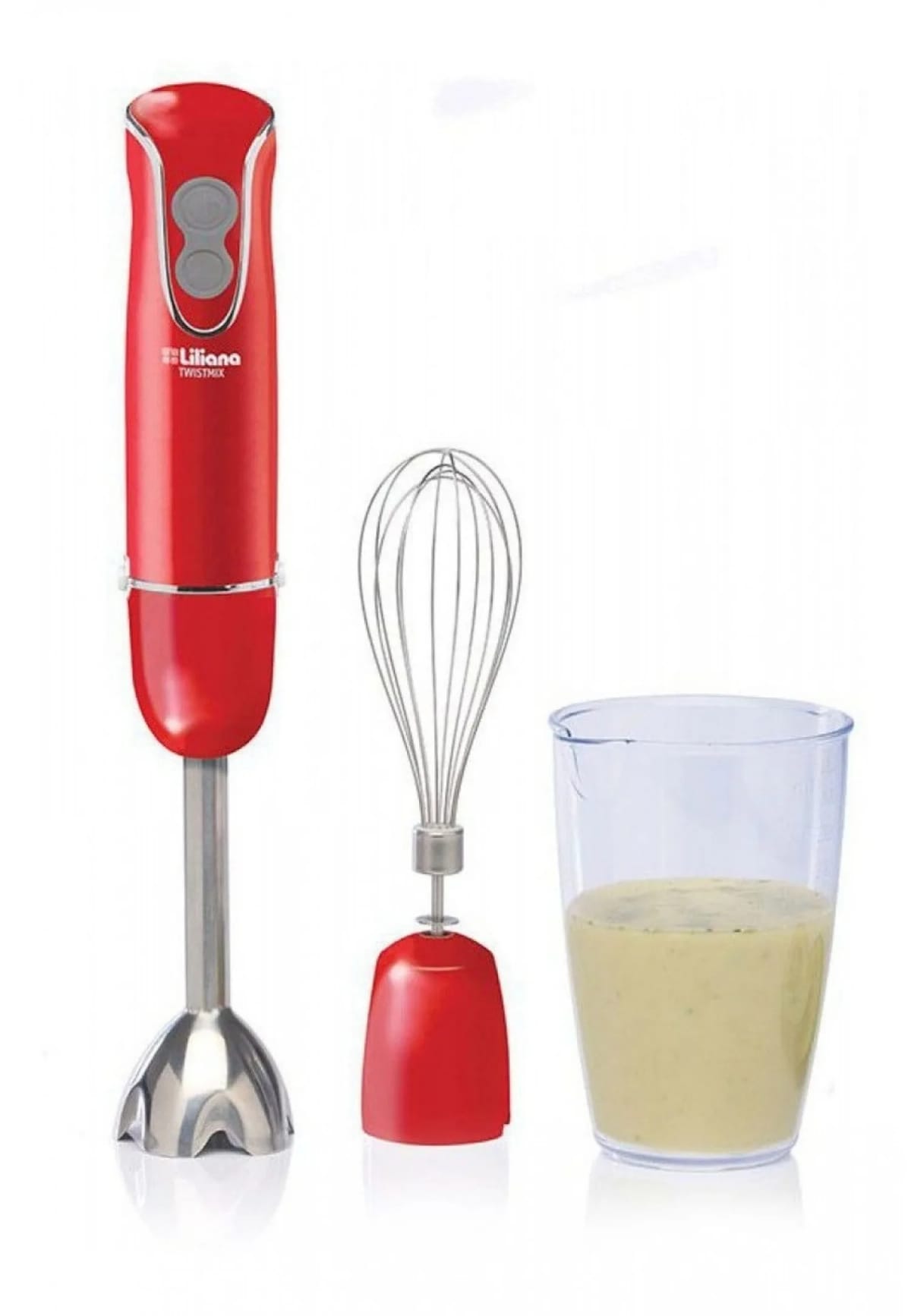 Liliana Procesadora Manual Twistmix 450W Rojo