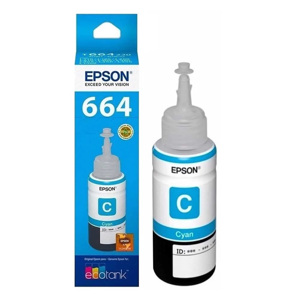 Botella Epson T664220-AL Cyan para L355/380/395/475