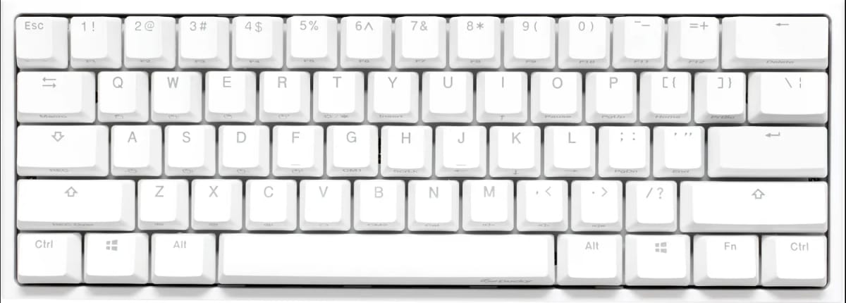 Teclado Gamer Ducky One 2 Mini RGB Cherry MX Brown Double-Shot Pbt Mecanico White Iso Español