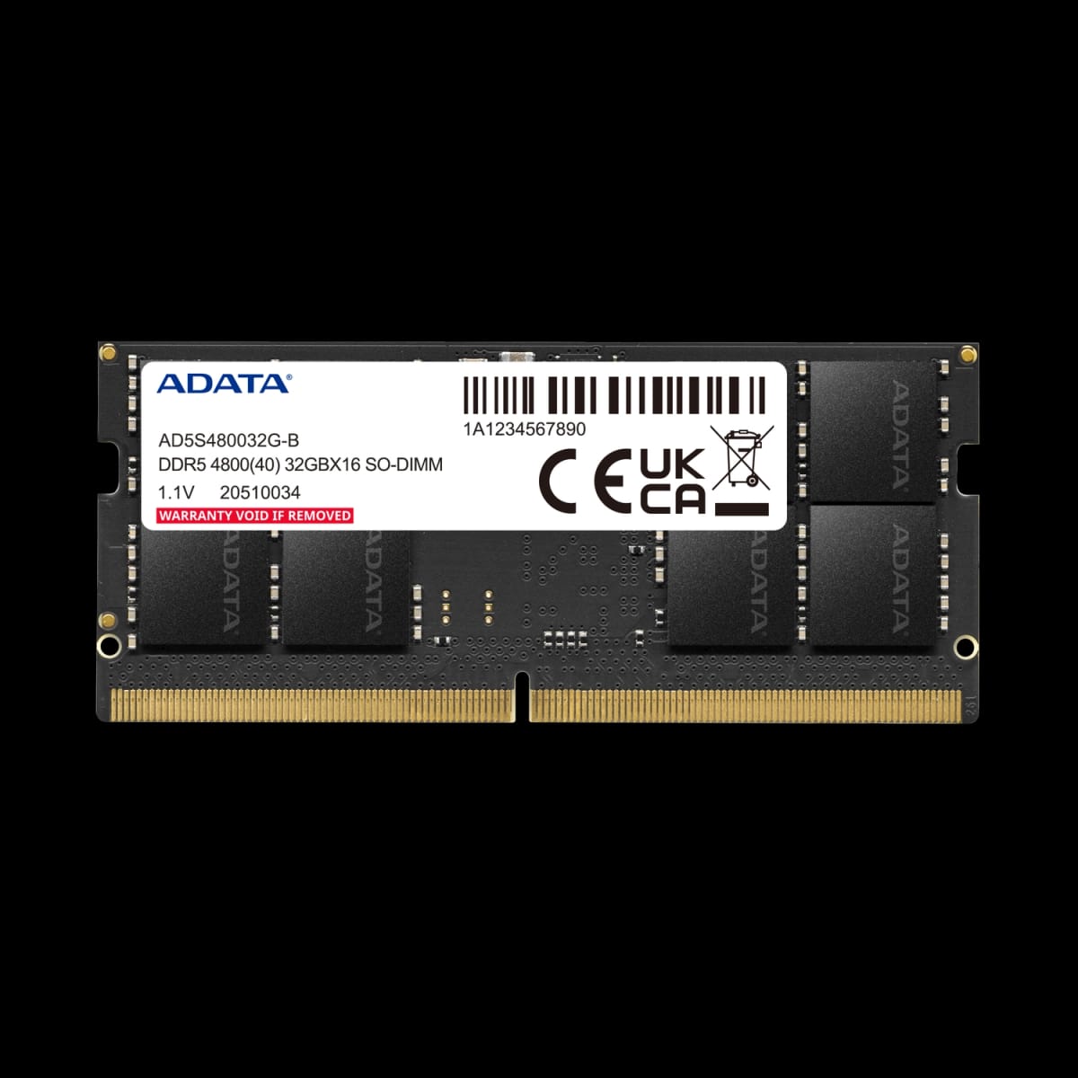 Memoria Ram SODIMM ADATA 16GB DDR5 4800MHz CL40 1