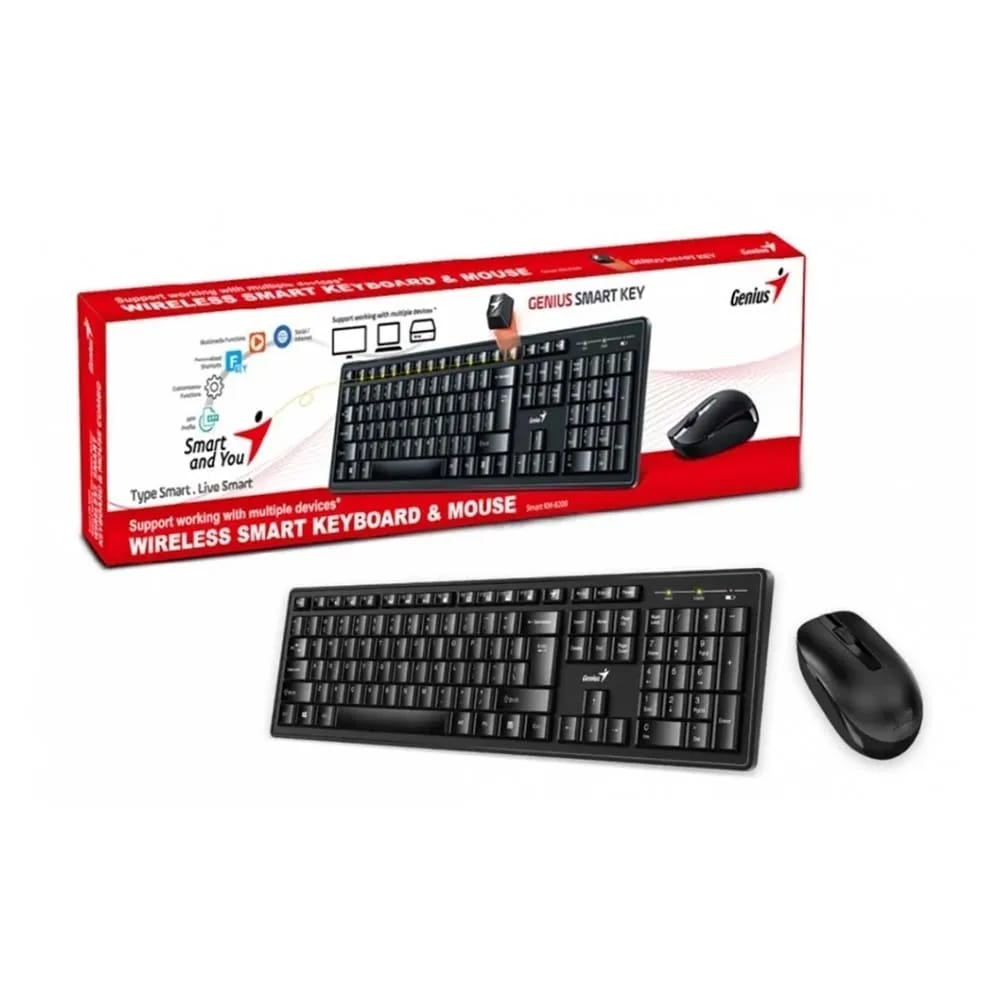 Teclado + Mouse Wireless Genius KM-8200 Dual Color