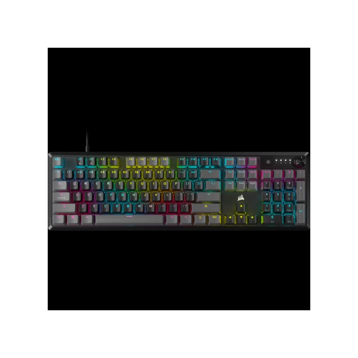 Teclado gamer mecánico CORSAIR K70 CORE RGB USB Gris EN