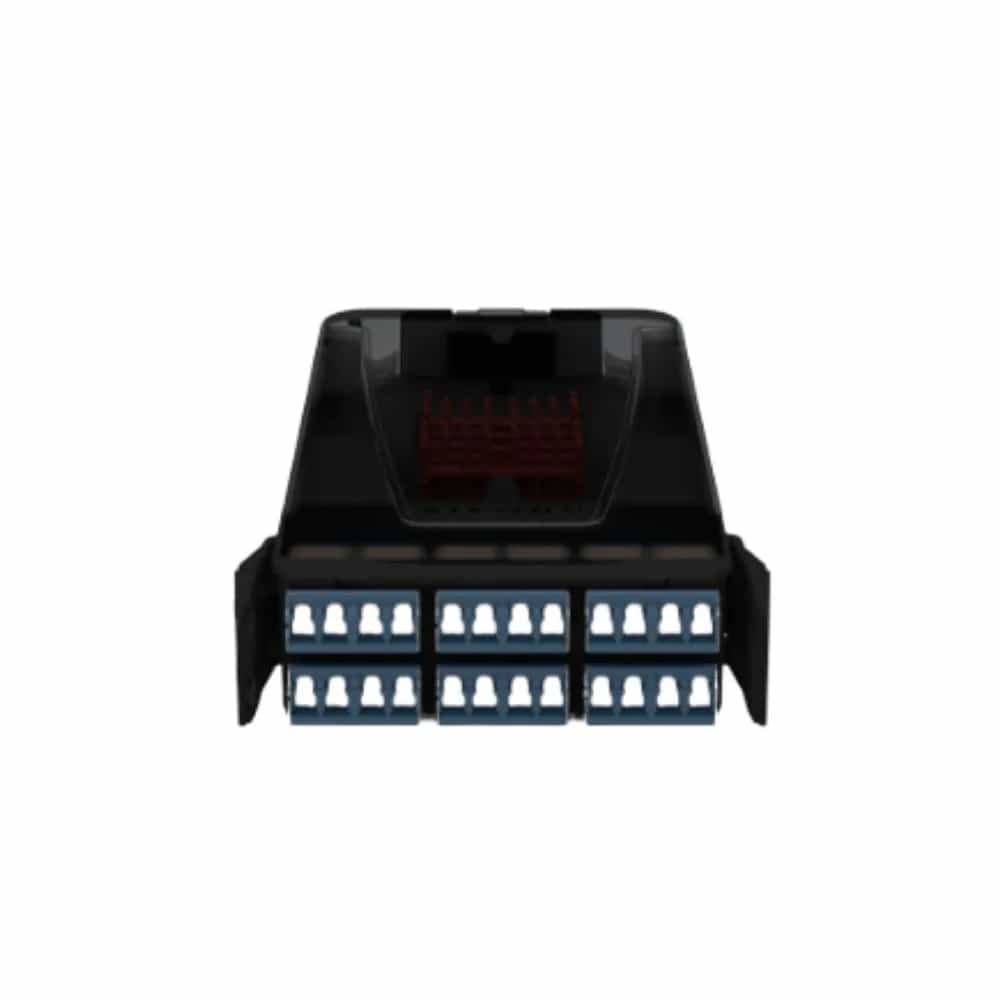 Fiber, Splice Cassette, LightVerse, 24 Fiber, LCUPC Shutter, OS2, Blue Adapter, 900um Buffered LSOH, Black Housing, 1 Meter