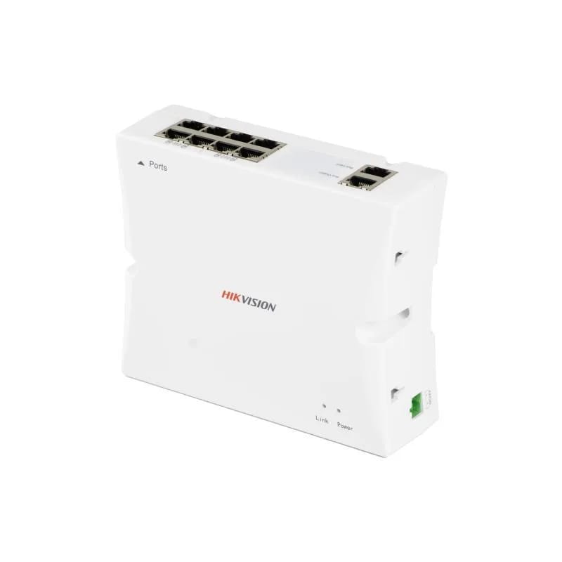 Switch distribuidor de audio/video para videoportero Hikvision 8 puertos DS-KAD308