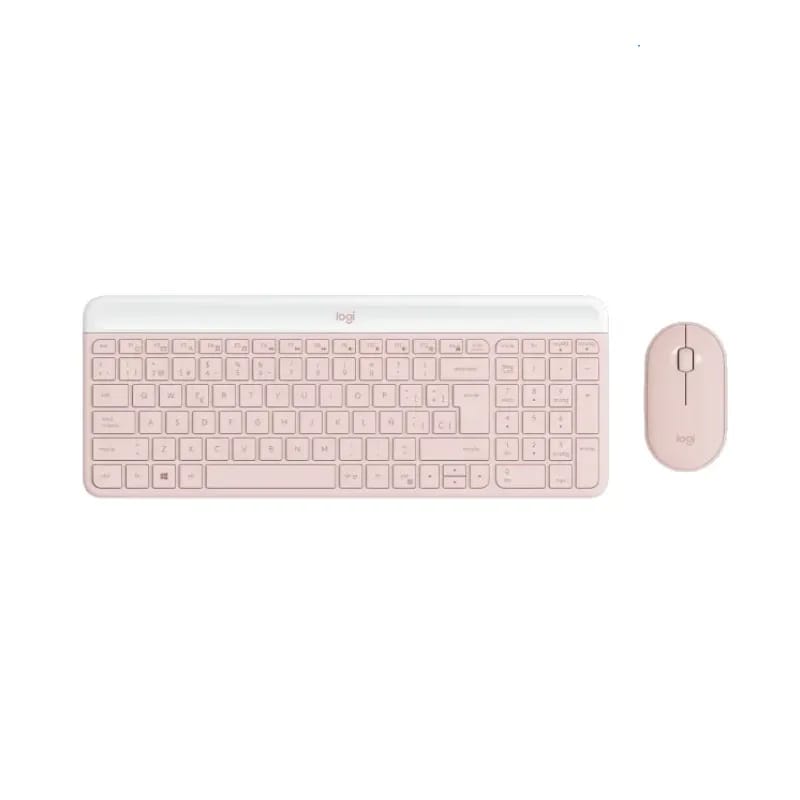 Teclado+Mouse Logitech Inalámbrico MK470 Slim Rose 920-011312