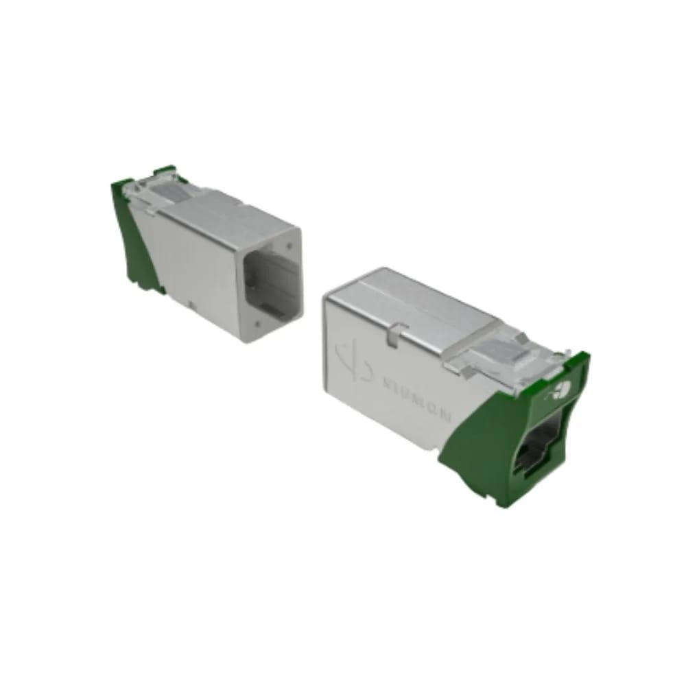 OUTLET, ZMAX, SHLD, CAT6A, RJ45, HYB, GREEN, TL-LSS, T568A/B, Bulk