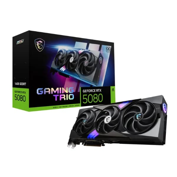 Placa MSI NVIDIA GeForce RTX 5080 16G GAMING TRIO OC