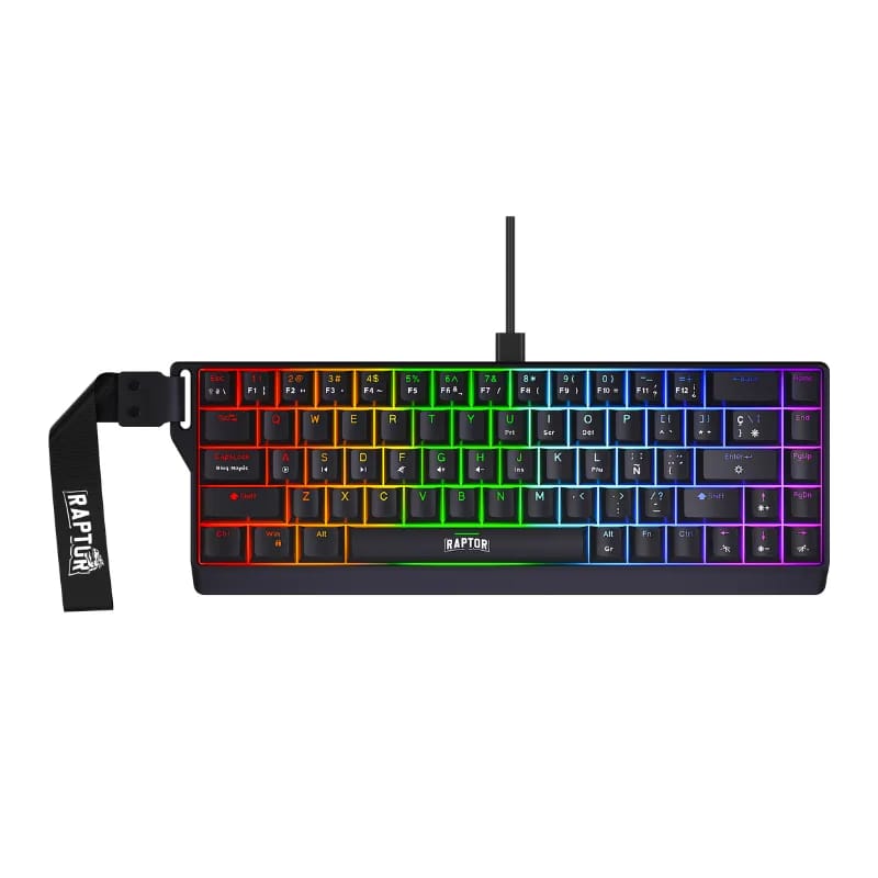 Teclado Gamer Raptor Fireclaw M68 Magnético RGB Switch Red Outemu