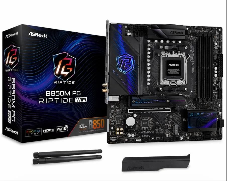 Motherboard (AM5) Asrock B850M Riptide WIFI DDR5 (MB-B850M Ripwifi)