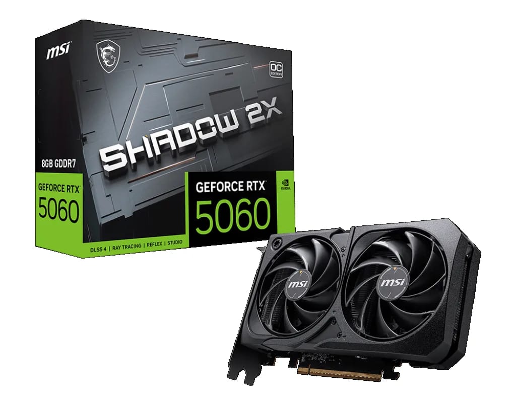 Placa MSI NVIDIA GeForce RTX 5060 8G SHADOW 2X OC