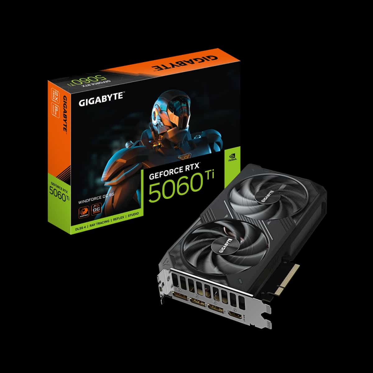 Placa de Video GIGABYTE NVIDIA GeForce RTX 5060 Ti WINDFORCE OC 8G