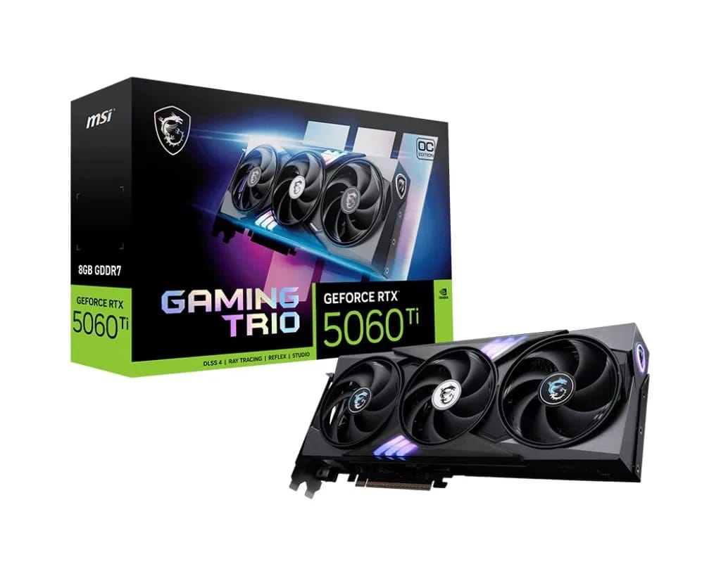 Placa MSI NVIDIA GeForce RTX 5060 Ti 8G GAMING TRIO OC