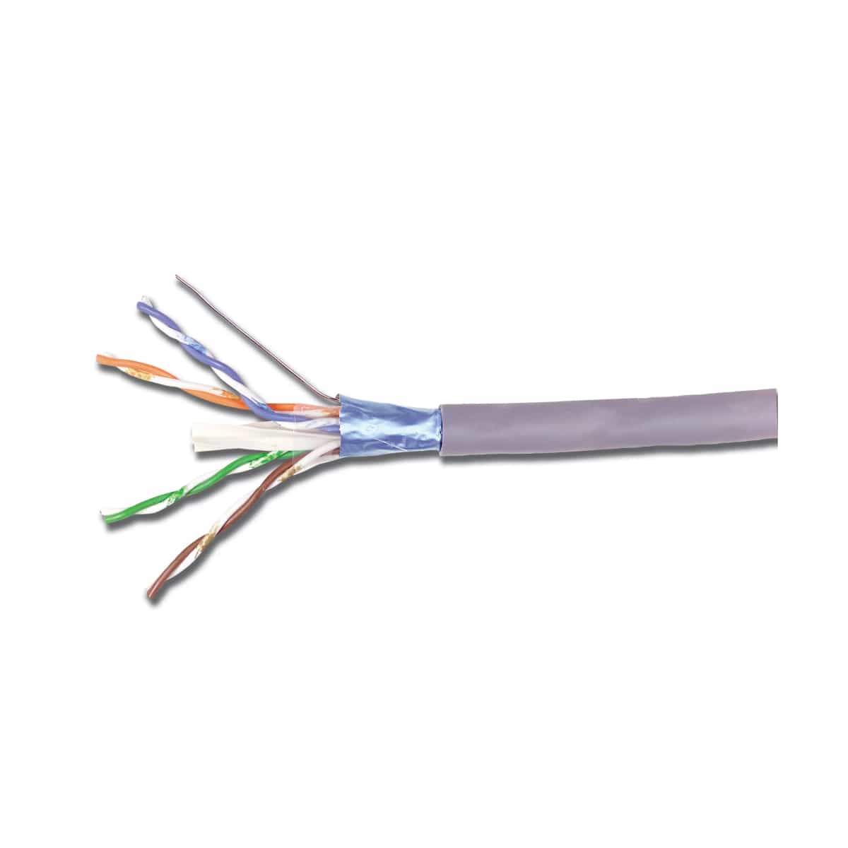 Cable Categoria 6A de 4 pares tendrados solidos F/UTP LSOH-1/LS0H-3 violeta.Rollo x 305M 23AWG de diametro de cobre