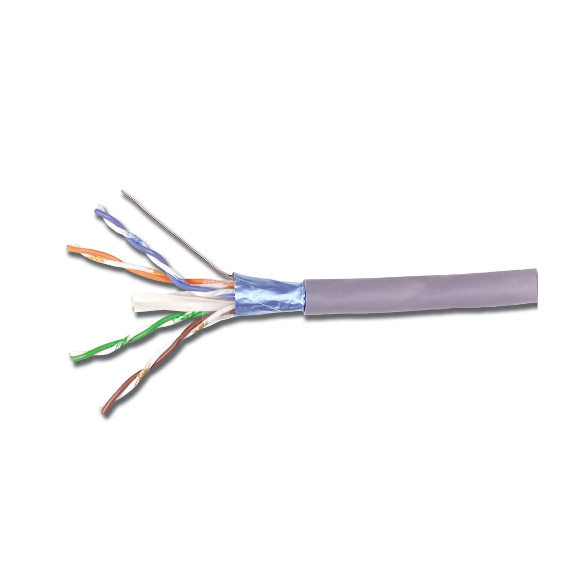 Cable Categoria 6A de 4 pares tendrados solidos F/UTP LSOH-1/LS0H-3 violeta.Rollo x 305M 23AWG de diametro de cobre