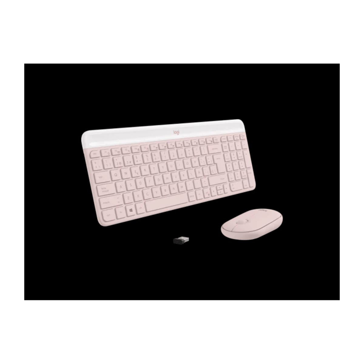Combo Teclado y Mouse Logitech Inalámbro MK470 Rosa