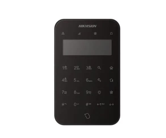 Teclado inalámbrico táctil negro Hikvision AX PRO DS-PK1-LT-WB/BLACK
