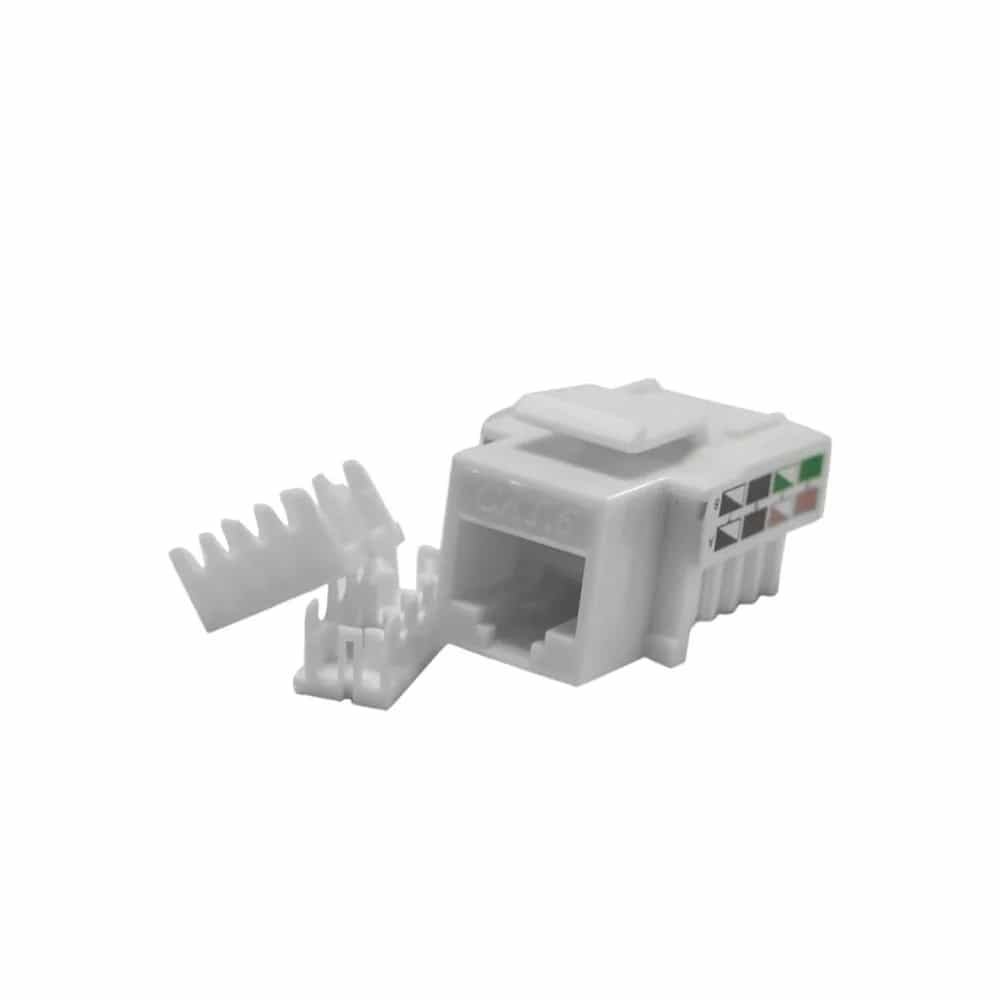 Jack RJ45 110 IDC, A/B, Blanco