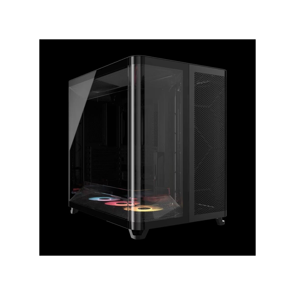 Gabinete CORSAIR ARGB AIR 5400 RS-R Mid Tower con triple cámara Negro