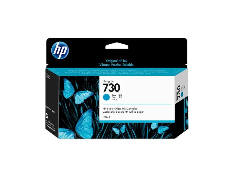 P2V62A HP 730 130-ml Cyan Ink Cartridge