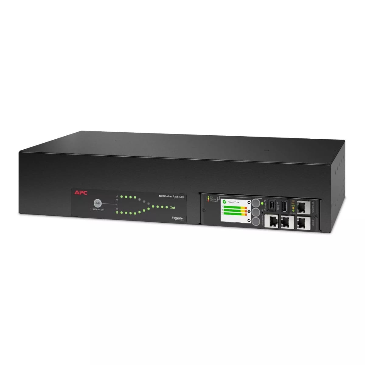 APC Ats Netshelter Rack 2U, 32a, 230V, (2) IEC309 IN, (16) C13, (2) C19 Out